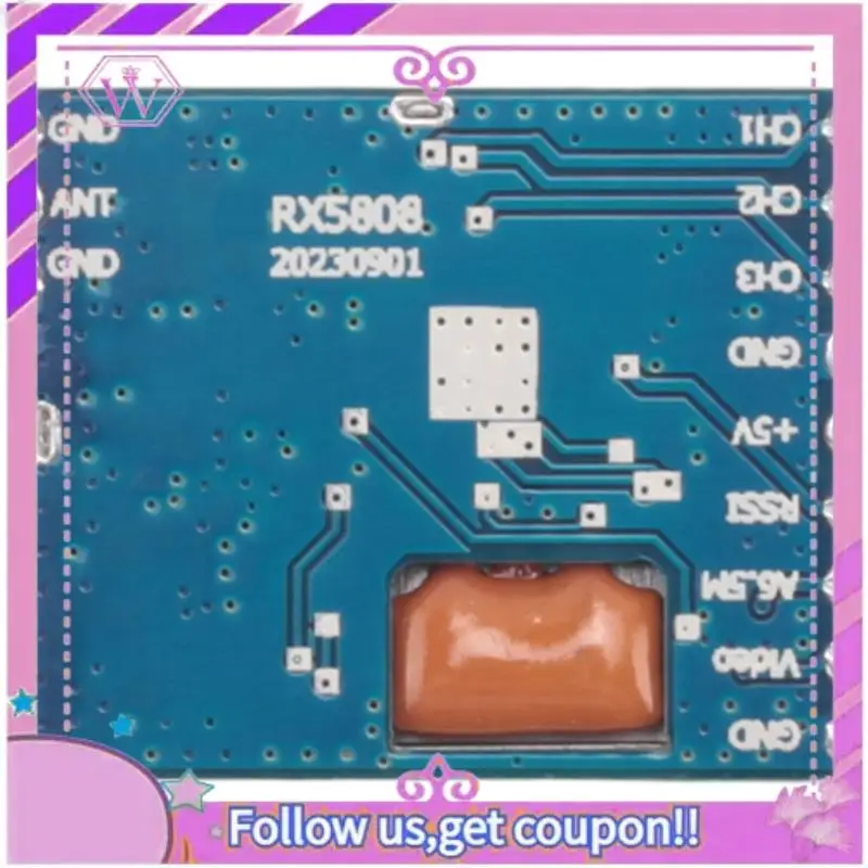 

Upgraded 4X 5.8G FPV Mini Wireless Audio Video Receiver Module RX5808 For FPV System RC Helicopter RC Parts