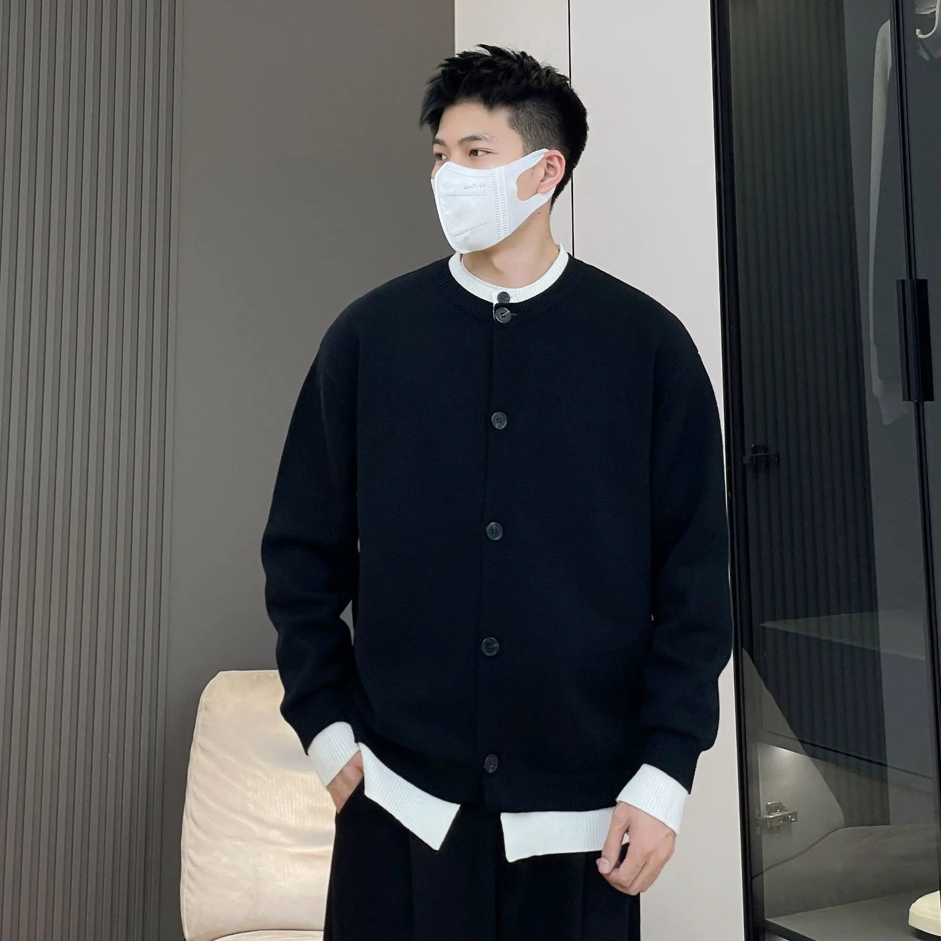 

Faionable Loose Knitted Cardigan Sweater Autumn Winter New Sle Casual Classic Preppy Sle Youth Daily Wear Long Sve r...