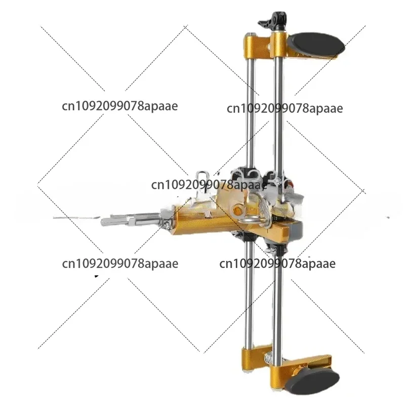 Door lock slotting machine, biting knife and drill drilling kit