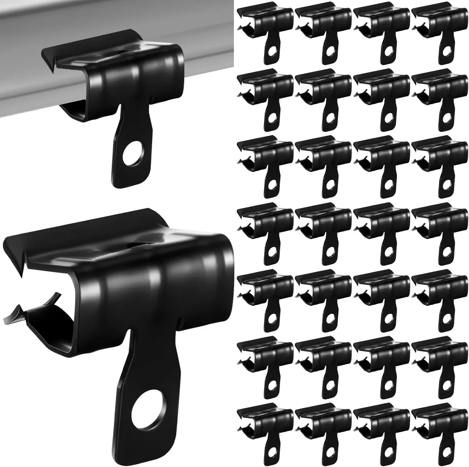 

50 шт. пружинный фланцевый зажим с отверстием для крепления кабеля на балки, простая установка молотка