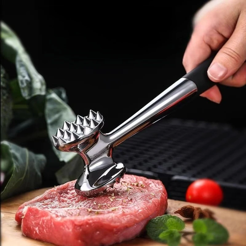 

Двусторонний молоток для мяса из цинкового сплава для размножения говядины, свинины, стейка с иглой и боками, кухонный инструмент
