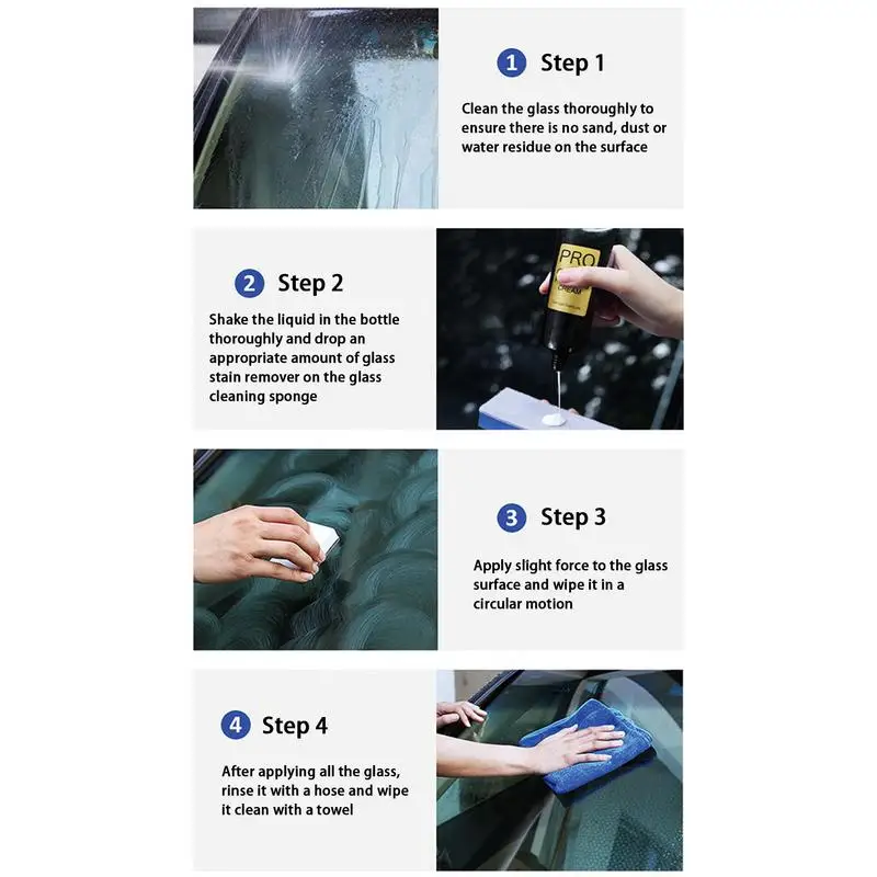 Car Glass Oil Film Remover Stain Remover Glass Cleaner Automotive Polishing Cream Oil Film Stain Removal Effective Car Glass