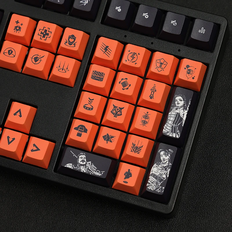 Apex legends 108 مفاتيح PBT صبغ التسامي Keycap الأحمر والأسود أنيمي المفاتيح لوحات المفاتيح الألعاب الميكانيكية