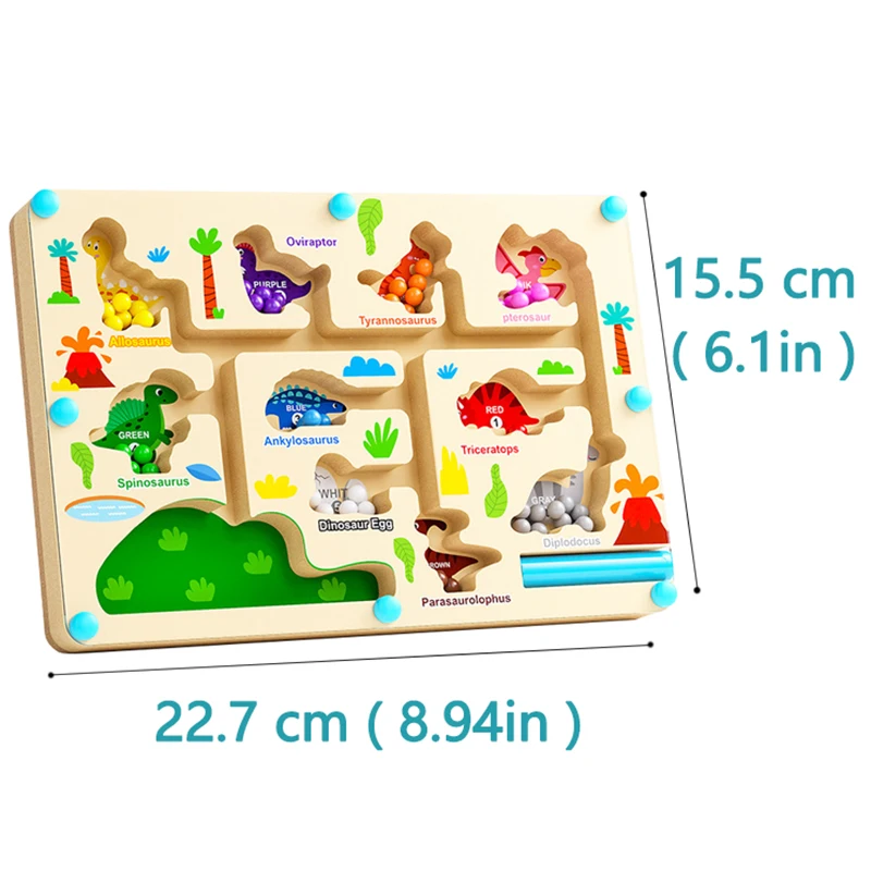 Montessori Magnetische Labyrinth Farbe Sortierung Spiel Kinder Spielzeug Feinmotorik Training Stift Steuerung Moving Bead Sensorischen Spielen Pädagogisches Spielzeug