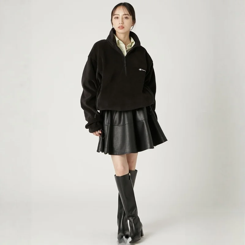 

Кожаная юбка Torowee с высокой талией, модная, универсальная, повседневная, из полиэфирного волокна, без А-образного кроя