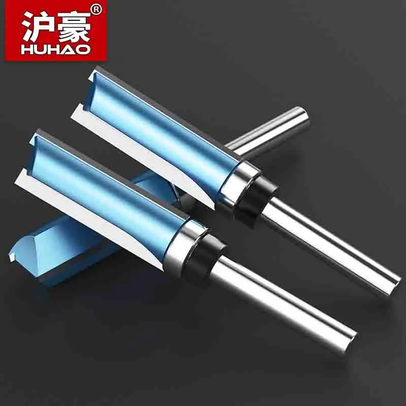 

HUHAO 1/4 дюйма хвостовик заподлицо фрезы шаблон узор бита нижний подшипник для дерева карбидная сталь прямая фреза