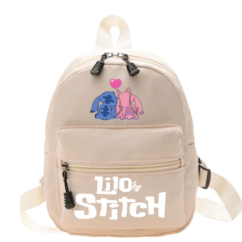 2024 Disney Lilo & Stitch  Female Cute Backpack New Popular Cartoon Fashion Mini Women\'s Nylon Backpack Shopping Commuting Bags