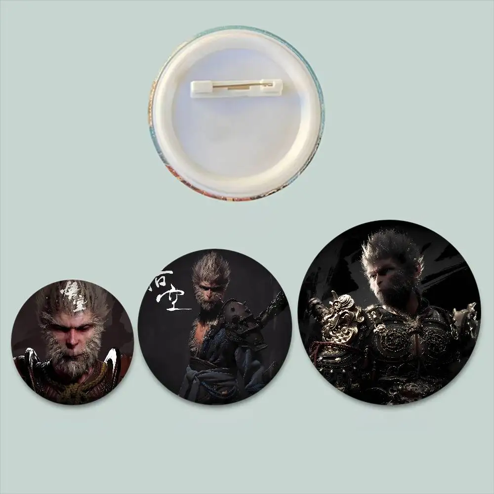B-Black Myth Wukong Badges Fun Creative Button Pins Brooches For Clothes Backpacks Good Gifts For Kids Friends