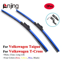 LNJING Colorful Windshield Wiper Blades For VW Volkswagen T-Cross C11 SUV 2018 2019 2020 2021 2022 2023 2024 Car Accessories