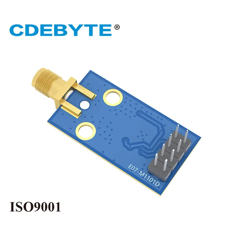 CDEBYTE-módulo RF E07-M1101D-SMA, transmisor y receptor de antena, 433MHz, 10dBm, SPI, SMD, inalámbrico, SMA-K DIP