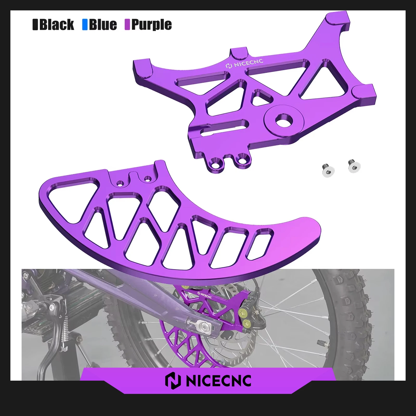 

For Surron Electric Bike Rear Brake Disc Cover Guard Sprocket Caliper Protector Kit For 2025 2024 2023 Surron Light Bee X S L1E