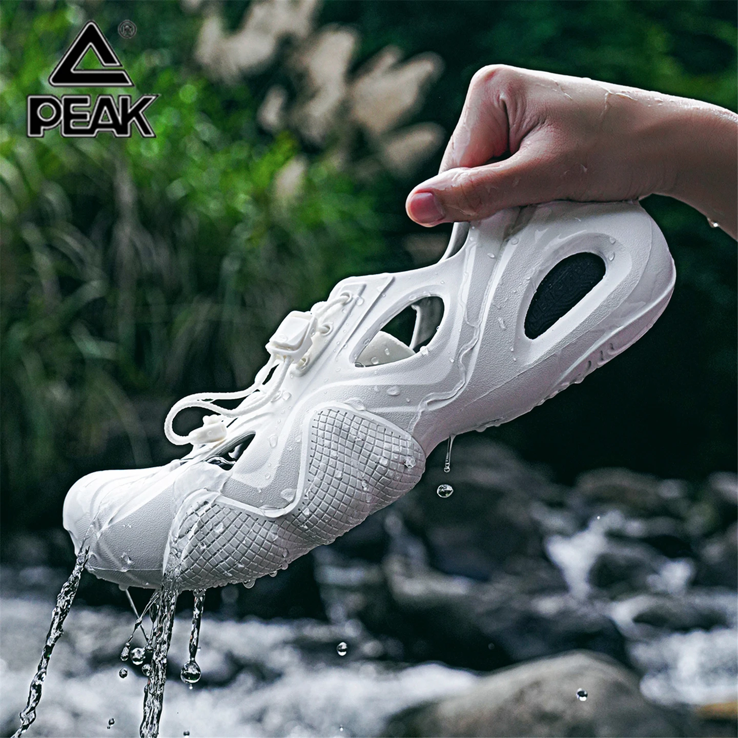 

Peak 2025 New Hole Shoes for Men Waterproof Non-slip Baotou Sports and Casual Sandals Beach Outdoor Wading Creek Tracing Shoes