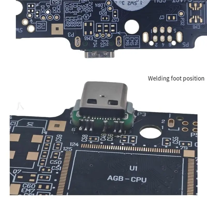 AC57-1PC USB-C USB Upgrade Type-C Charging Port Kit For Gameboy Advance GBA SP Type-C Charging Port Socket Connector