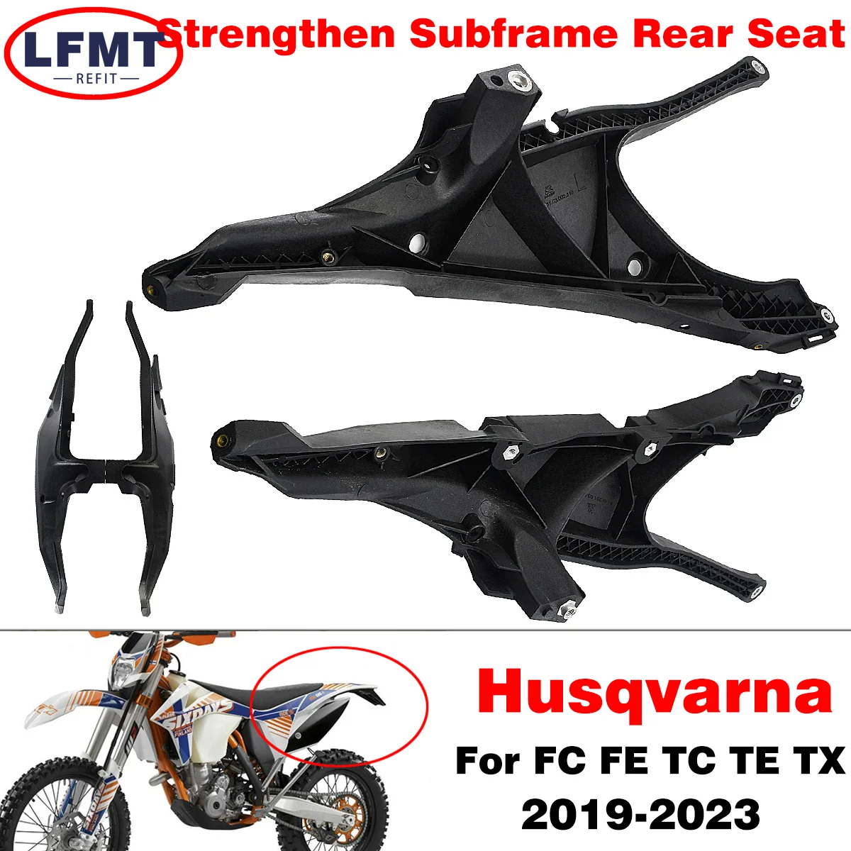 

New Motorcycle Rear Seat Tailstock Bracket Subframe For HUSQVARNA FC TC FX TE 501S TX 125 250 300 300i 350 350S HJ250 2019-2023