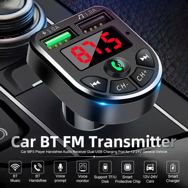 

Car mp3 BTE5 Bluetooth receiver E5 car MP3 FM transmitter hands-free call mp3 car