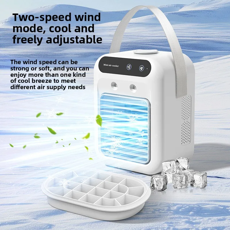 CX USB Small Electric Fan Mini Air Conditioning Fan Desktop Mute, Mobile Refrigeration view 3