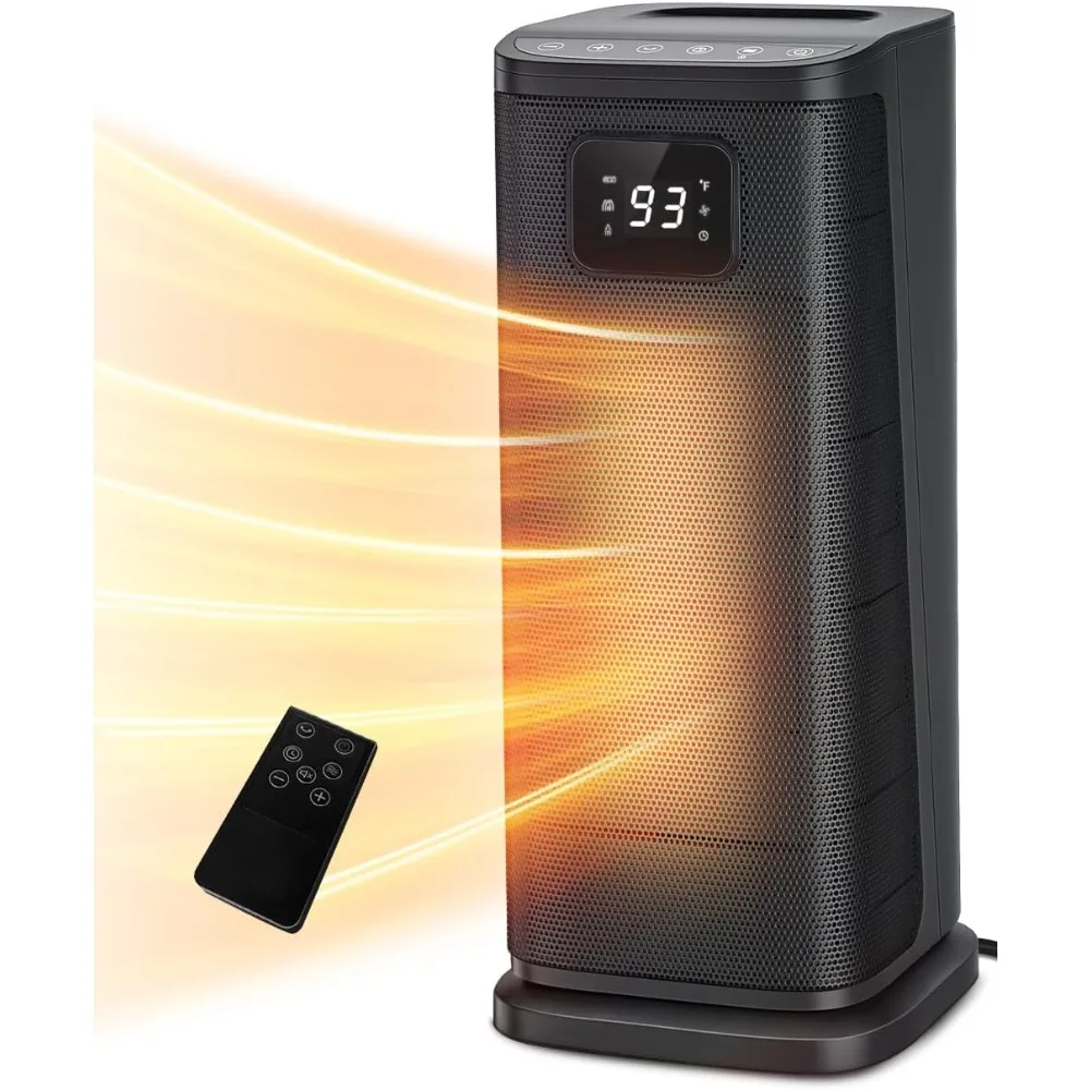 

Space Heaters for Indoor Use Electric Portable Tower W/Thermostat & Timer Oscillating Ceramic Room Heater with 4 Modes Heaters