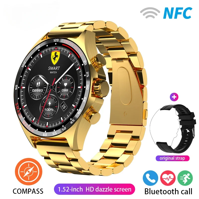 

2024 New Smart Watch for Men - 400mAh, Outdoor Compass Positioning NFC Access Control IP68 Waterproof Smartwatch Fitness Health