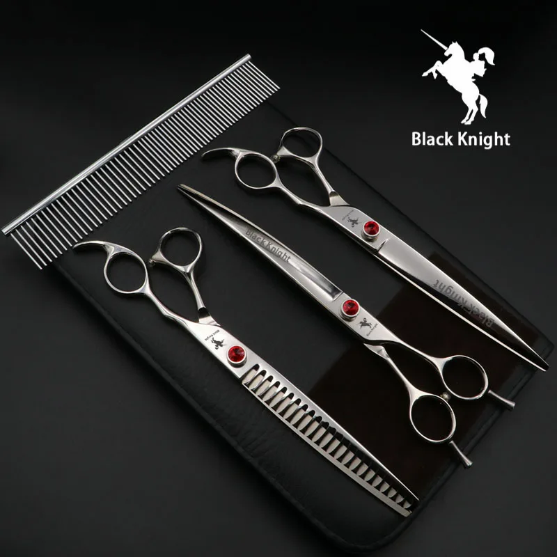 8 Inch Professional Pet Grooming Scissors Dog Cat Shears Set,Straight & Thinning & Curved scissors&comb add case