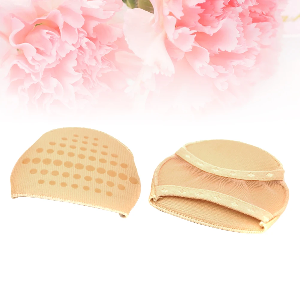 

1 Pair Peep-Toe Forefoot Cushions Ultra Soft Invisible Insole For High Heels Anti-Slip Massage Pad Khaki Size S M L