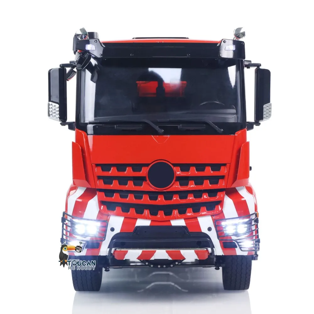 1/14 RC Hydraulic Dumper Truck 8x8 Roll On Off Full Dumper Car Model Rear Axle Steering and Lifting Light Sound RC Toys  TH23576 view 6