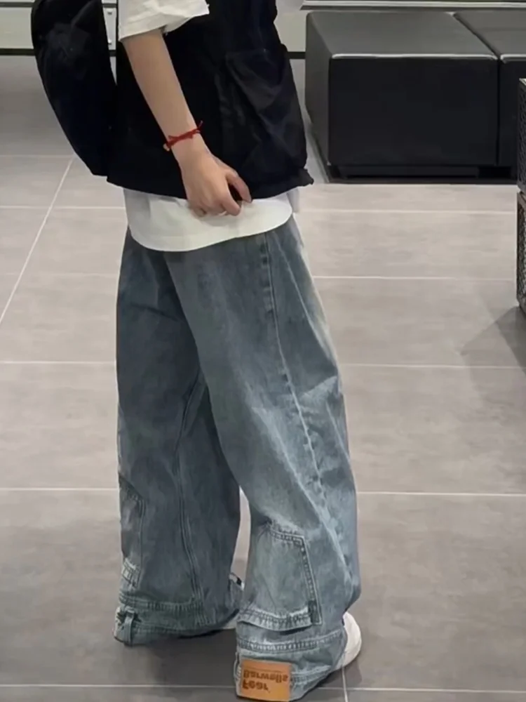 

Fashionable Straight Leg Casual Jeans Unisex Design Sensation Wearable for Youth Trendy Comfortable Fit Polyester Fiber Jeans