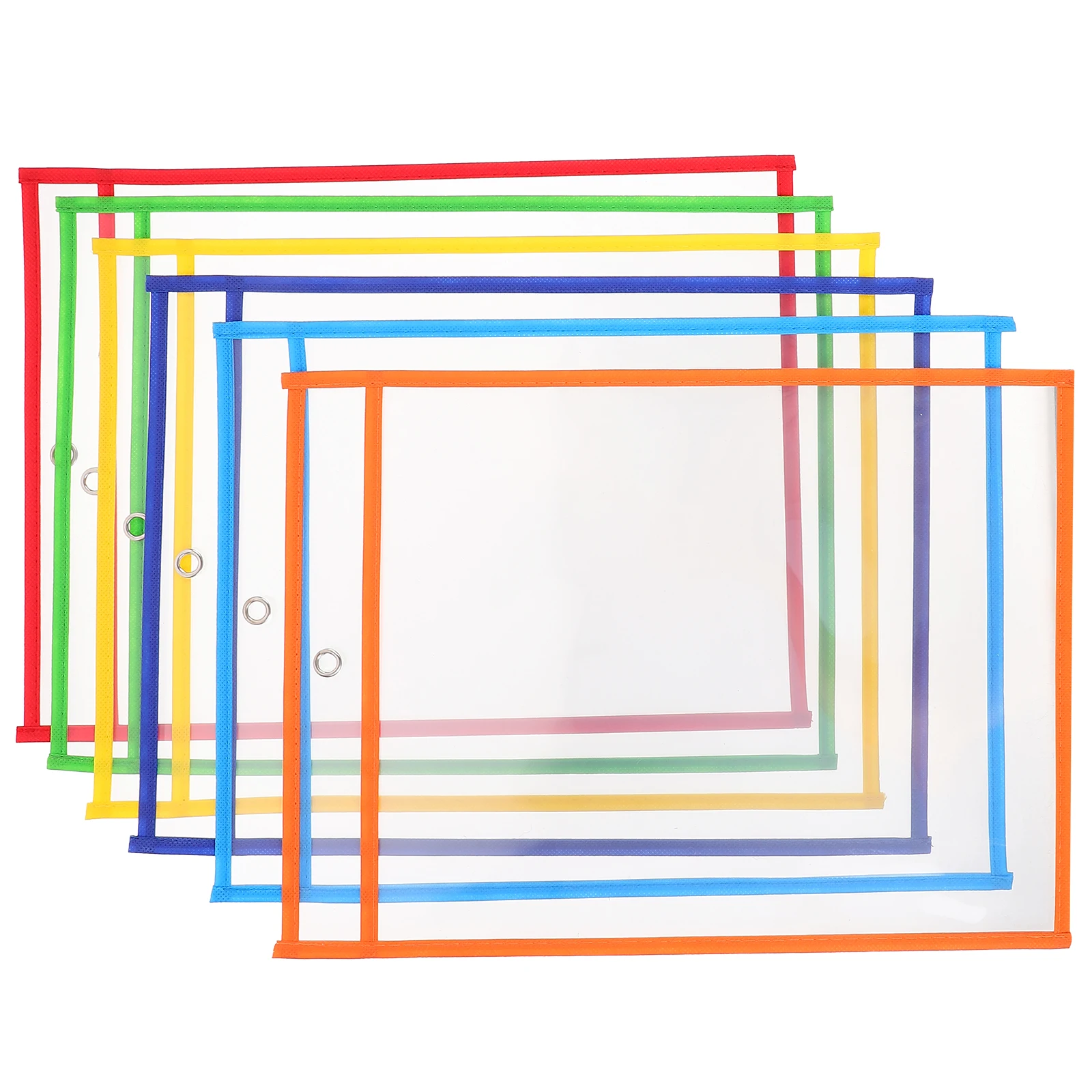 6 Pcs Scrapbook File Rack Accessories Office Transparent Non-woven Fabric Paper Sheet-protectors