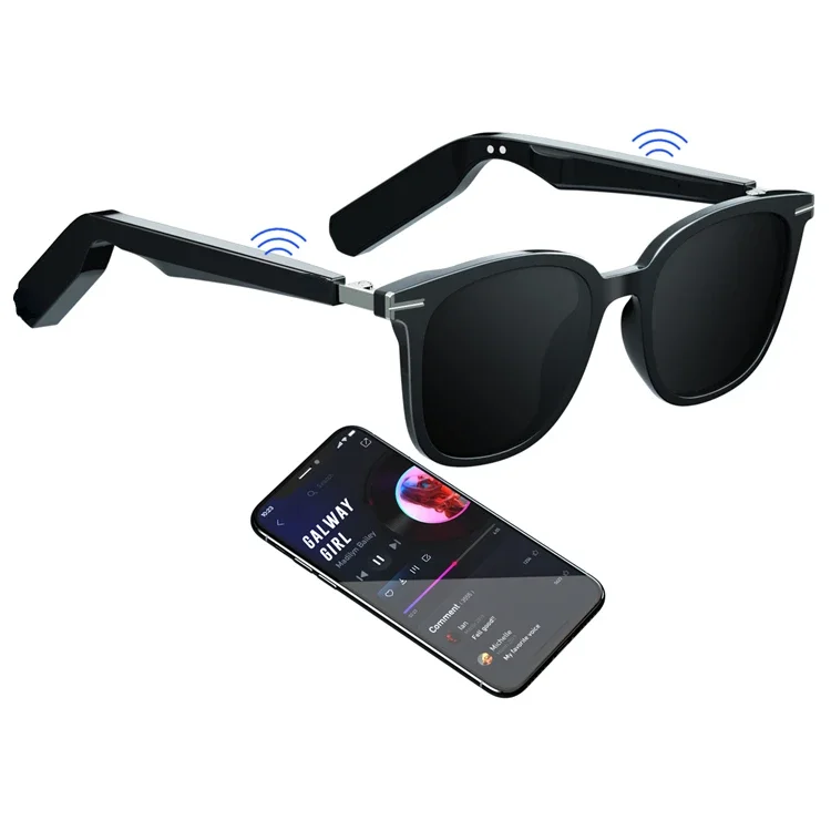 Eyewear New Fashion Bone Conduction Headset Touch Smart CR-39 Lens TR90 Frame Wireless Sunglasses Headphones