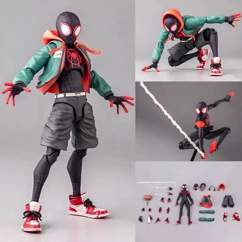 Sentinel Spider Man Miles Morales Across The Spider Verse Super Articulated Action Figure Collectible Model Toy Gift