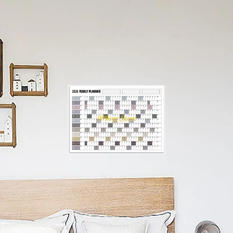 C90C 2026 Full Year to View Calendar Family Home Wall Organiser Dated Yearly Planner