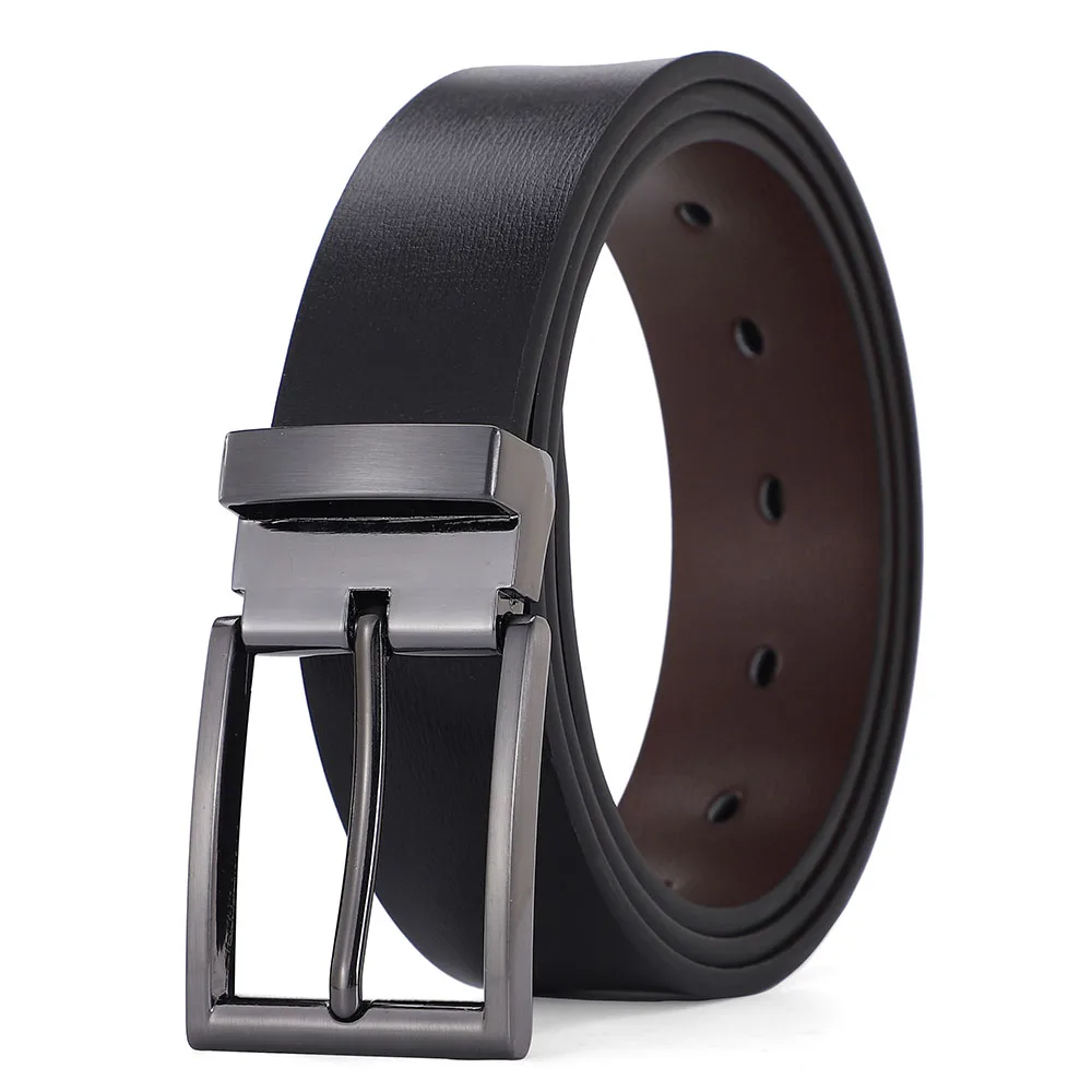 Fashion Men's Cowhide Pin Buckle Belt Leather Belt Cowhide Belt Fashion Accessories New Cowboy Belt Cowboy Pinhole Belt