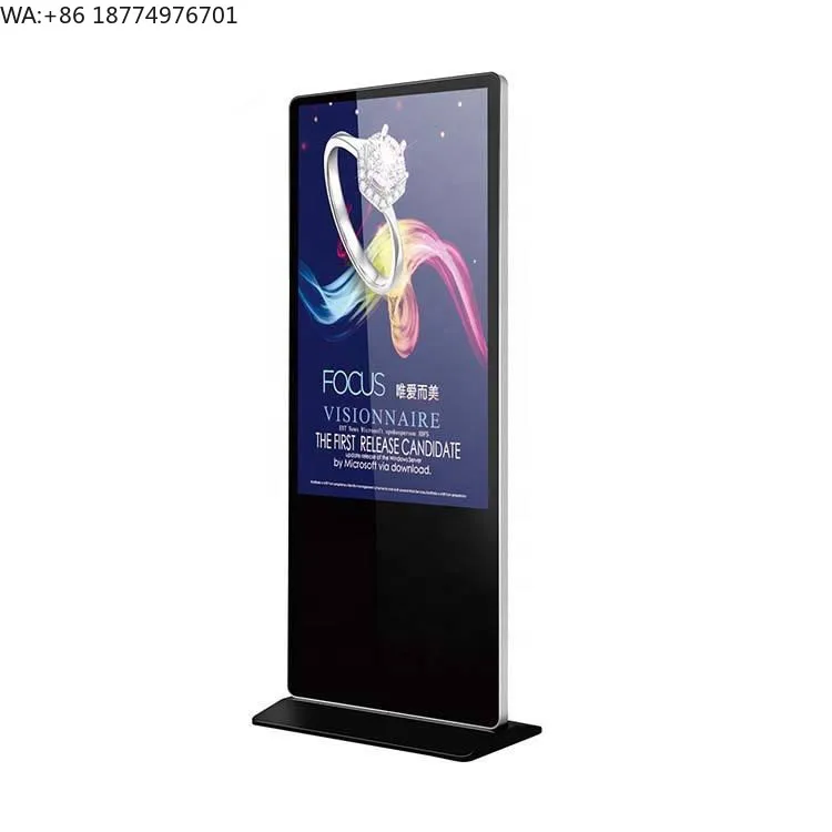 Floor Standing Vertical Touch Screen Kiosk 2k Indoor Advertising Player Display Screen Hd Lcd Led Digital Signage