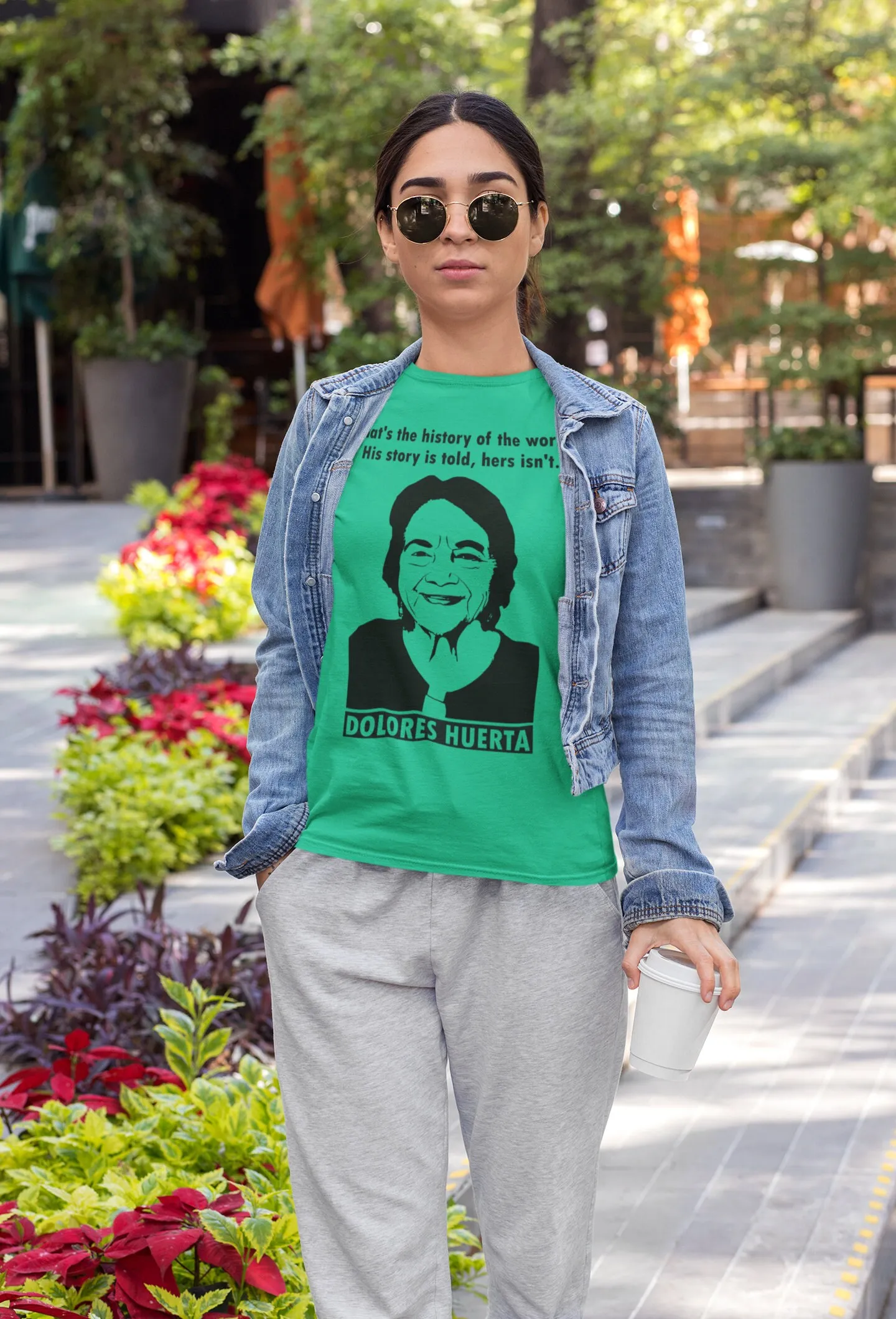 Dolores Huerta Feminist T Shirt Her Story Matters Celebrate a Trailblazer w quote His is told hers isn't