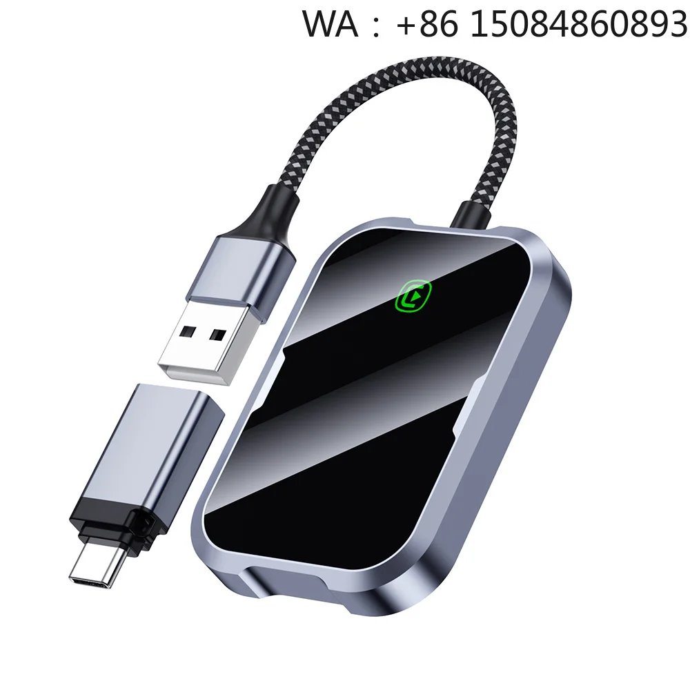 Wireless CarPlay Adapter Portable USB Bluetooth Fastest 5GHz Dual Band Wi Fi Voice Control Siri Online Map