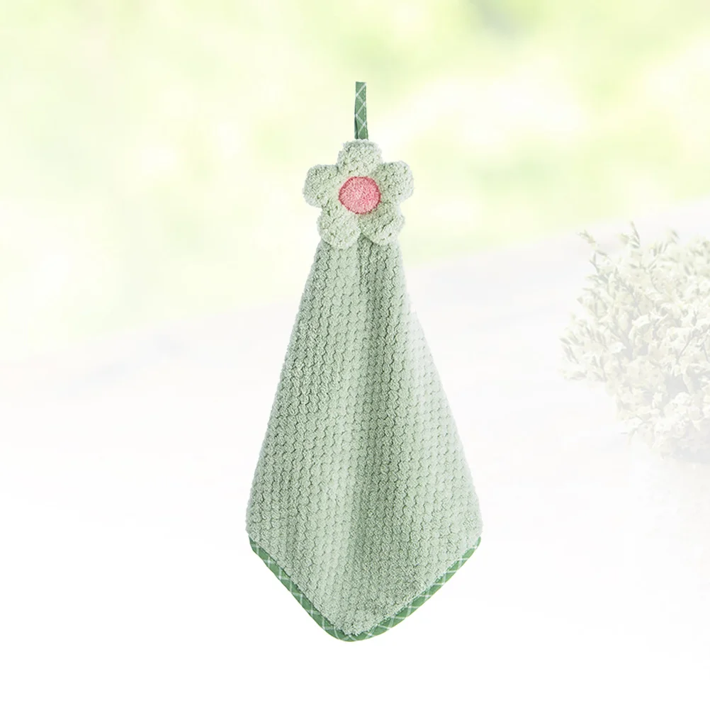 

Hanging Towel Coffee Color Sunflower Design For Kitchen Bathroom Office Quick-Drying Water Absorbent Wiping Hands Cloth No