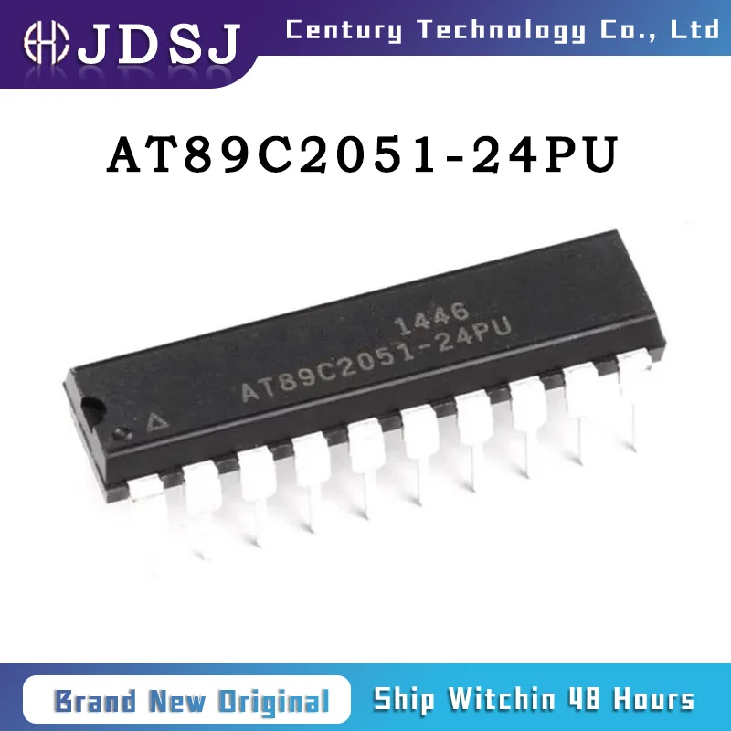 1PCS/10PCS/50PCS/100PCS AT89C2051-24PU IC MCU 8BIT 2KB FLASH 20DIP 100% New Original IC Chip