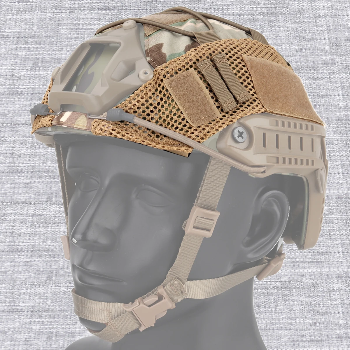 Tactical Helmet Cover for Fast MH PJ BJ OPS-Core Helmet Airsoft Paintball Helmet Cover Multicam With Elastic Cord