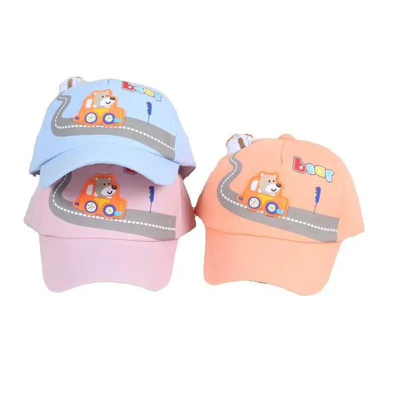 2024 Spring Cotton Cartoon Animal Casquette Baseball Cap Adjustable Snapback Hats for Children Boy and Girl 09