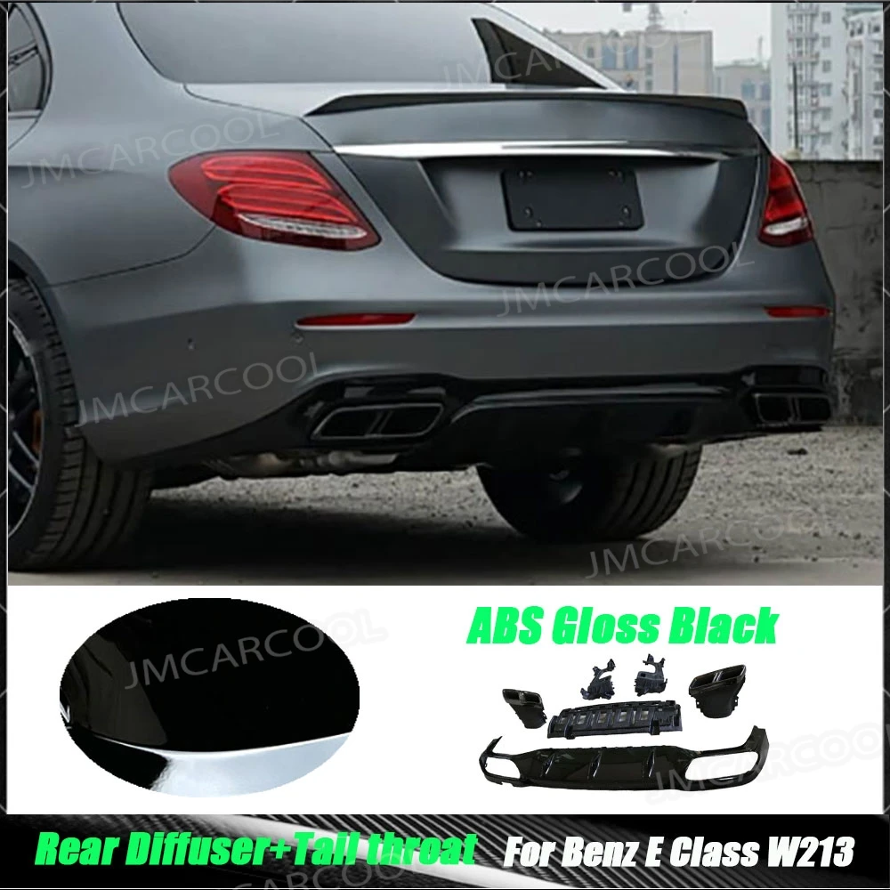 

Диффузор заднего бампера с насадками на выхлопные трубы для Mercedes-Benz W213 E200 E300 E43 Sport, для переоборудования в E63 AMG, 2017-2019 гг.