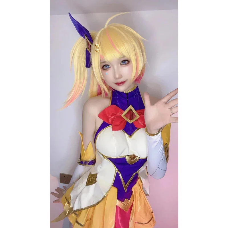 Game Star Guardian Seraphine Cosplay LOL League of Legends Costume Wig Anime Sexy Woman Dress Outfit Halloween Fullsets New Skin