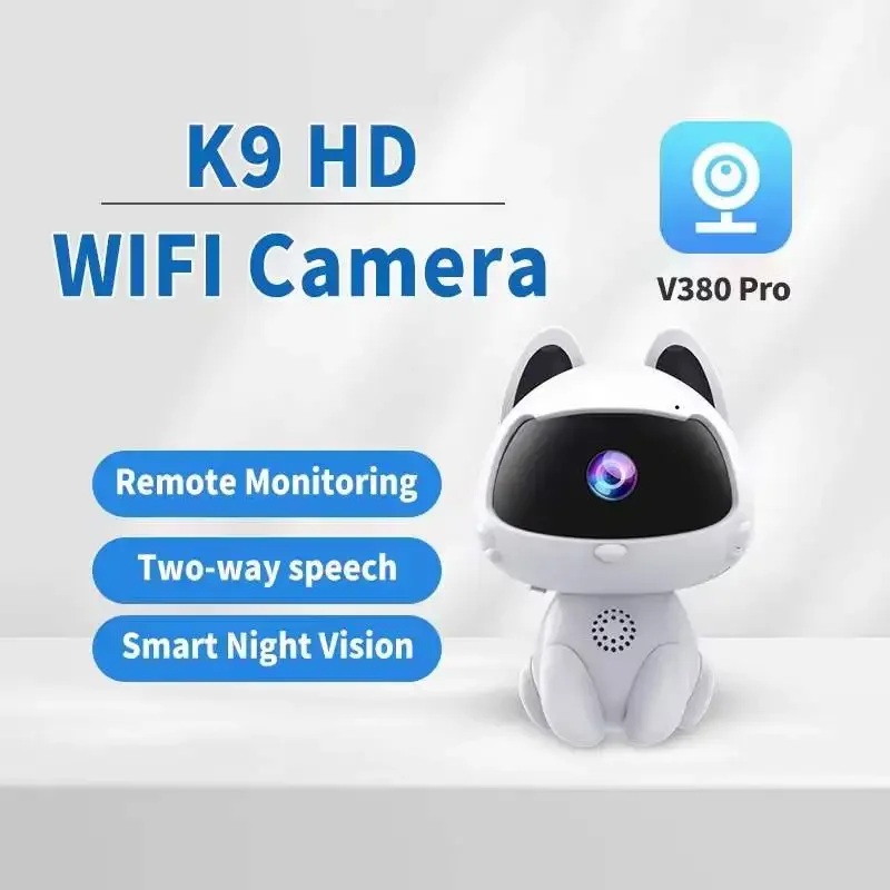 IR 야간 투시경 IP 카메라, AI 휴머노이드 감지, 홈 보안 경보, CCTV 인터콤 베이비 모니터, 2MP, 1080P, V380pro 앱