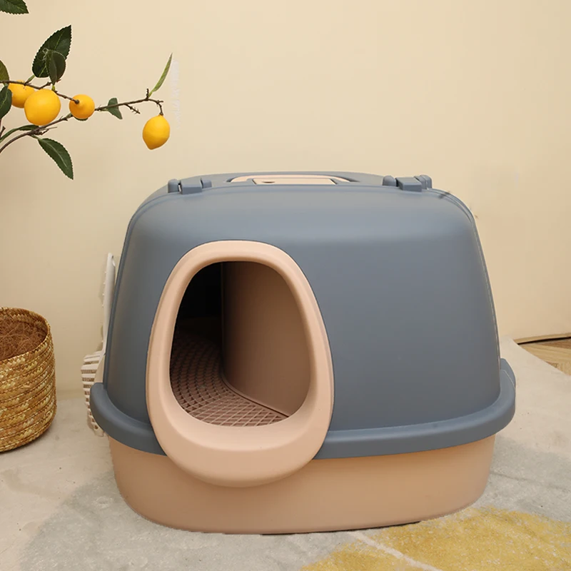 Corridor Type Litter Box Fully Enclosed Deodorant Anti-Splash Long Channel Portable Cat Toilet Cat Supplies