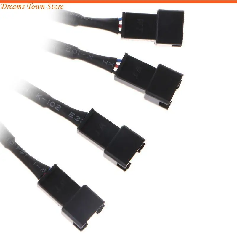 HX6A 5V RGB Connector 3pin Fan Wire Splitter Extension Cable for Computer Fan Motherboard RGB LED Tape Light