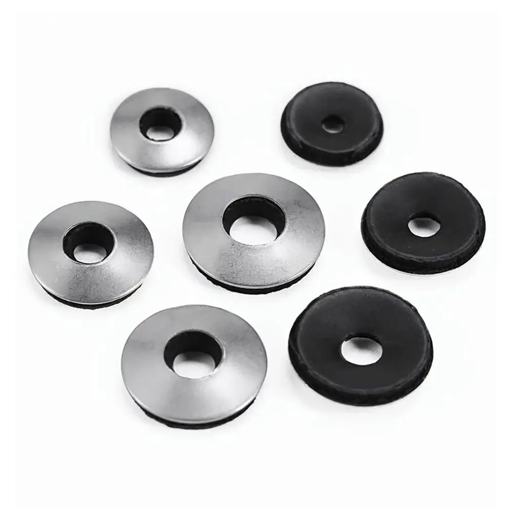 1Set 304 Stainless Steel Stainless Steel Sealing Washer Rubber M4.2 M4.8 M5.5 M6.3 M8 M10 M12 Waterproof Compound Gasket