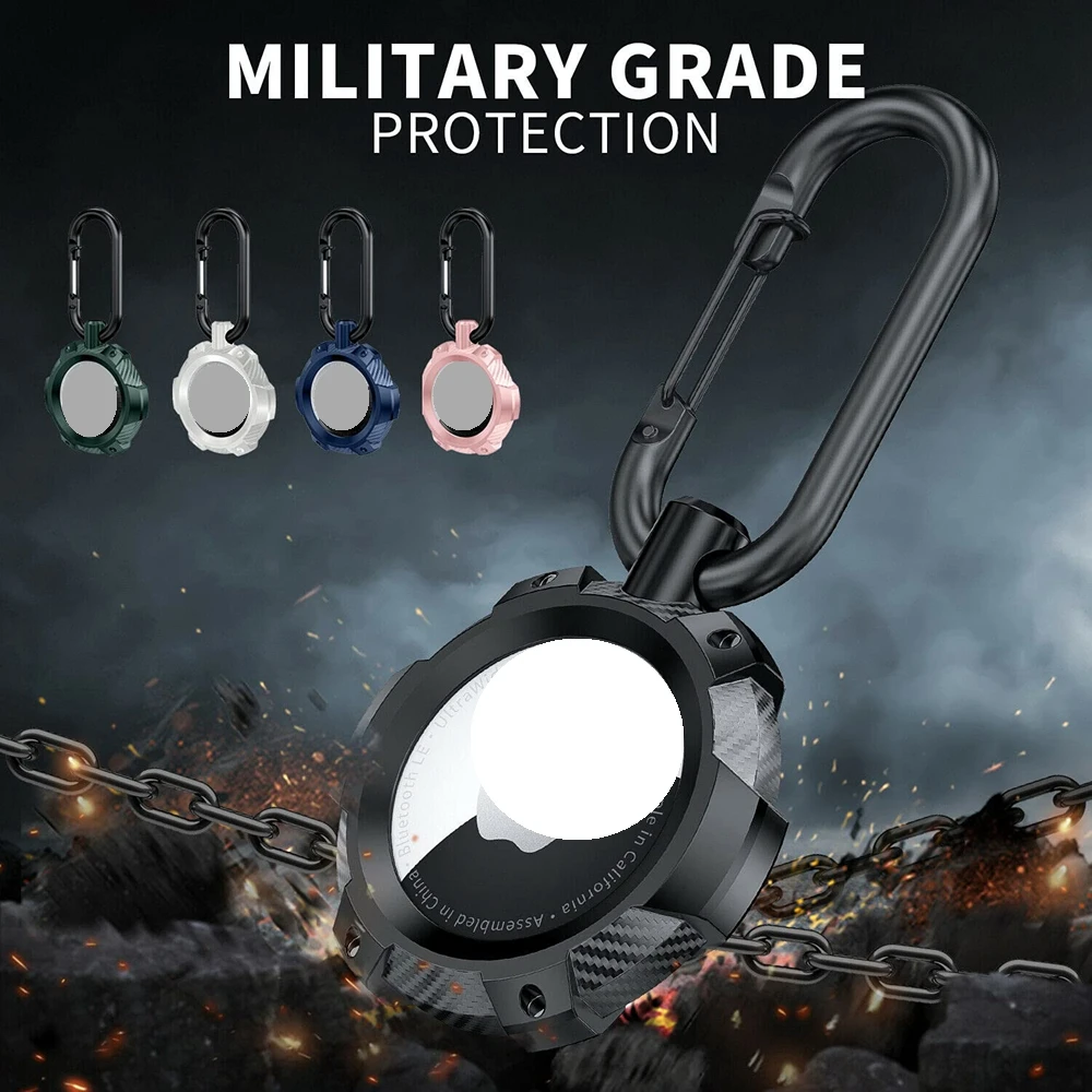 

for Airtag Holder with Keychain TPU Protective Case for key Collar Luggage Anti-lost Tracker Cover for Apple Air Tag Accessories