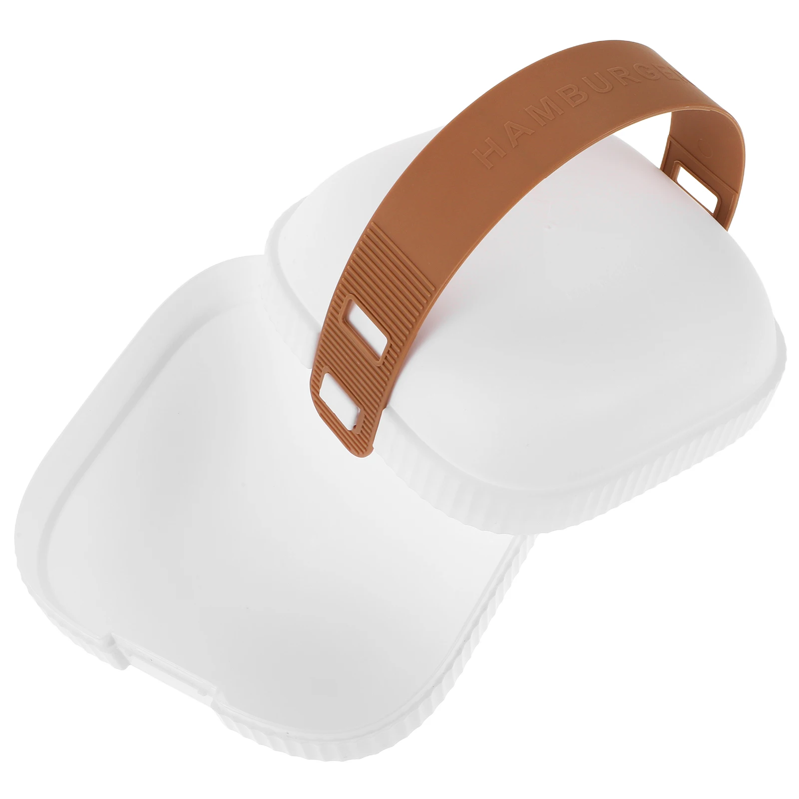 

Portable Hamburger Box Sandwich Containers Reusable Plastic Toast Holder for Kids Adults Lunch Food Storage Breadbox Bin