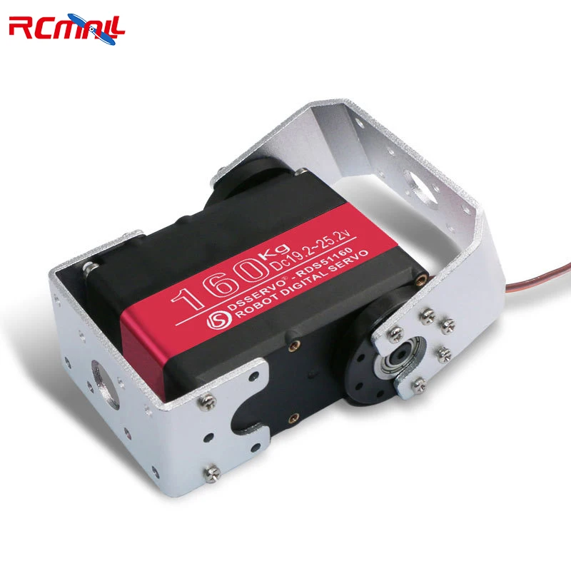 

RCmall RDS51150 160KG Digital Servo Dual-Shaft 12V High Torque Steel Gear Large Steering Motor RC Servo for Robotics