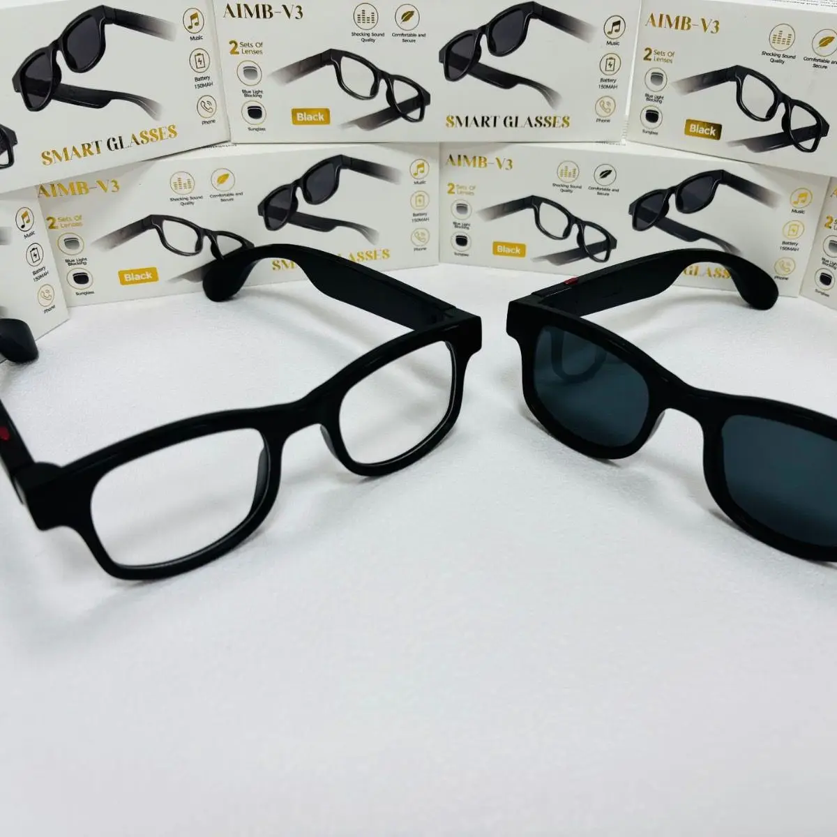 ZECAA New Smart Touch Wireless Bluetooth Intelligent Audio Headset Glasses Bluetooth Smart Touch Wearable Headset Audio Glasses