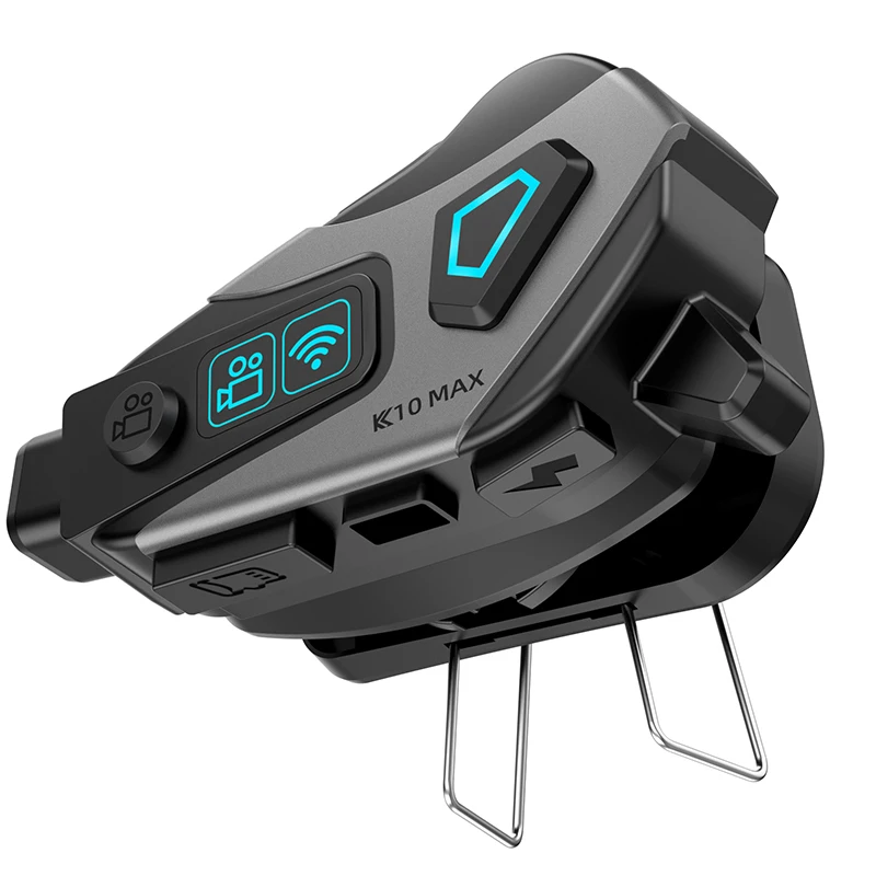 The K10 smart motorcycle helmet headphones feature a voice assistant, FM radio, DVR camera and ambient lighting.