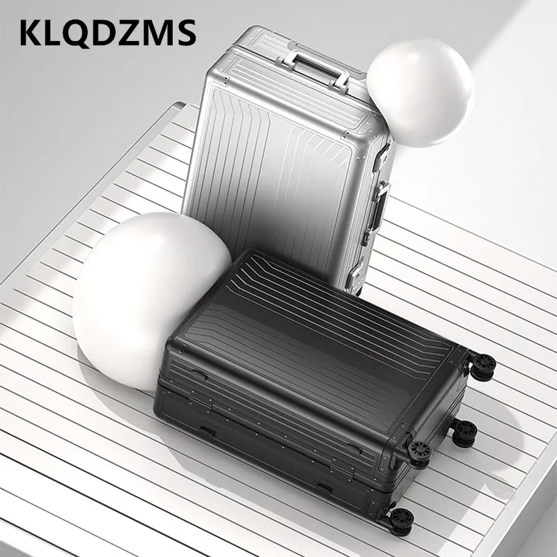 KLQDZMS Cabin Suitcase All Aluminum Magnesium Alloy Boarding Box 24